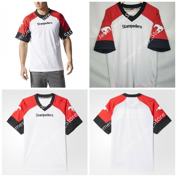 Men's Youth CFL Calgary Stampeders Custom New Era White Away Football Jerseys
