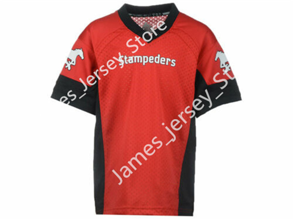 Men's Youth CFL Calgary Stampeders Custom Retro Red Football Jerseys