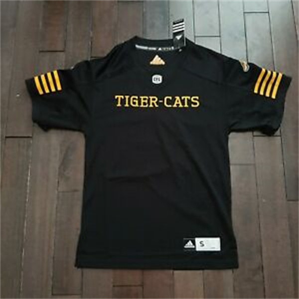 Men's Youth CFL Hamilton Tiger-Cats Custom 2019 Adidas Home Black Football Jerseys