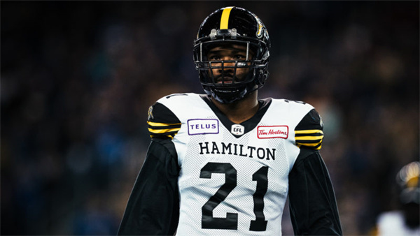 Men's Youth CFL Hamilton Tiger-Cats Custom 2019 New Era White Away Football Jerseys
