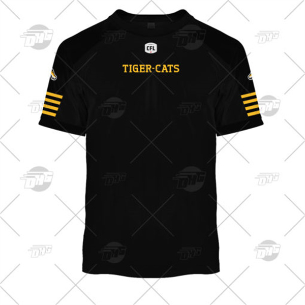 Men's Youth CFL Hamilton Tiger-Cats Custom 2020 New Era Home Black Football Jersey