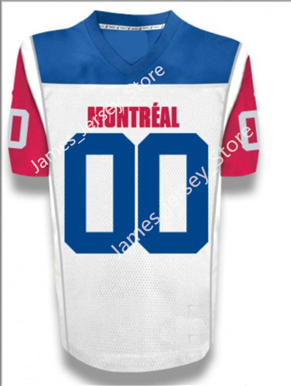 Men's Youth CFL Montreal Alouettes Custom New Era White Away Football Jersey