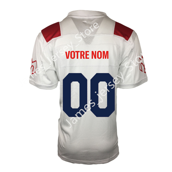 Men's Youth CFL Montreal Alouettes Custom White Away Football Jersey