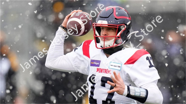 Men's Youth CFL Montreal Alouettes Custom White Away Football Jerseys