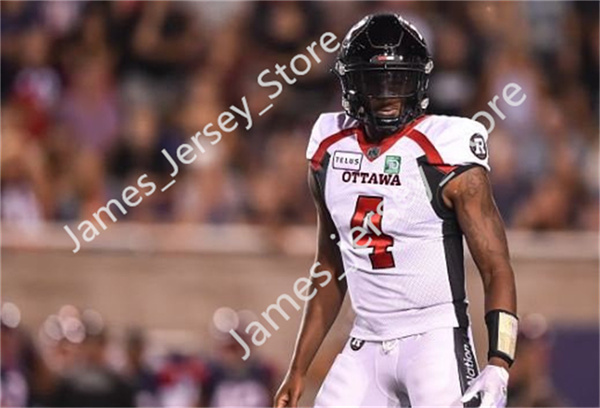 Men's Youth CFL Ottawa Redblacks Custom White Away Football Jerseys