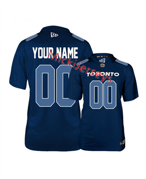 Men's Youth CFL Toronto Argonauts Custom 2019 New Era Home Navy Football Jersey