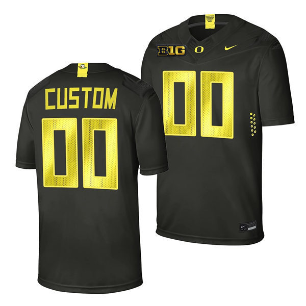 Men's Youth Oregon Ducks Custom 2024 BIG Ten Alternate Game Football Jersey - Sequoia