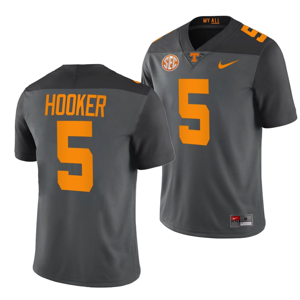 Men's Youth Tennessee Volunteers #5 Hendon Hooker Nike Smokey Grey Alternate College Football Game Jersey 