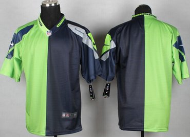 Men's seattle seahawks customized Elite Split  Jerseys