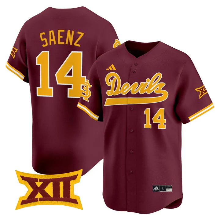 Men's size - Sun Devils Softball Vapor Premier Limited Jersey 14 Sydney Saenz