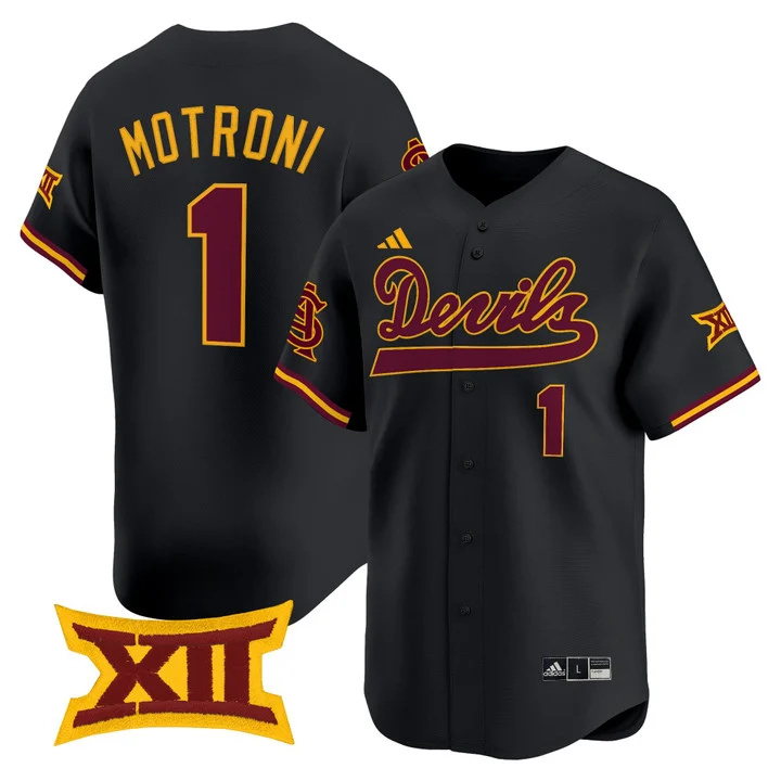 Men's size - Sun Devils Softball Vapor Premier Limited Jersey black 1 Avery Motroni