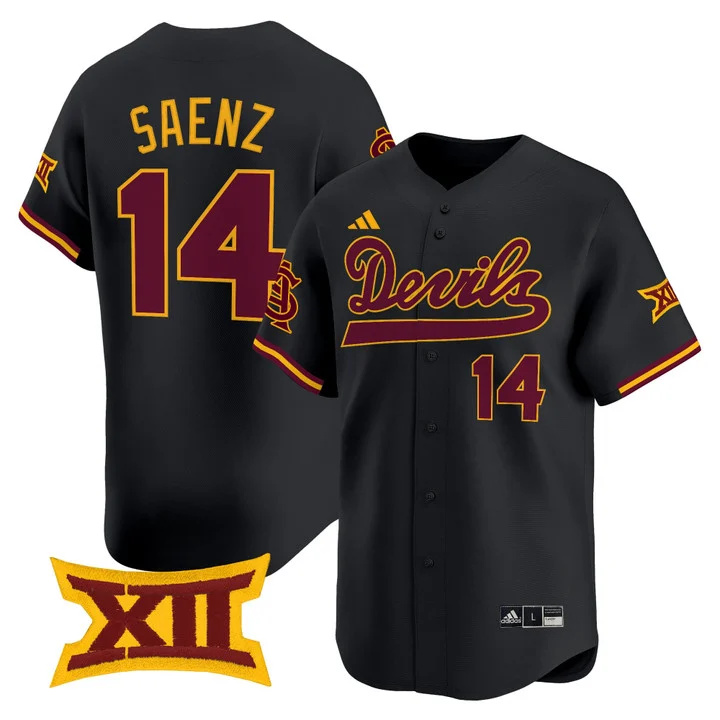 Men's size - Sun Devils Softball Vapor Premier Limited Jersey black 14 Sydney Saenz