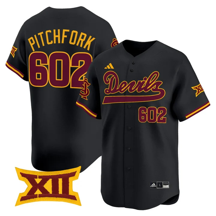 Men's size - Sun Devils Softball Vapor Premier Limited Jersey black 602 Pitchfork