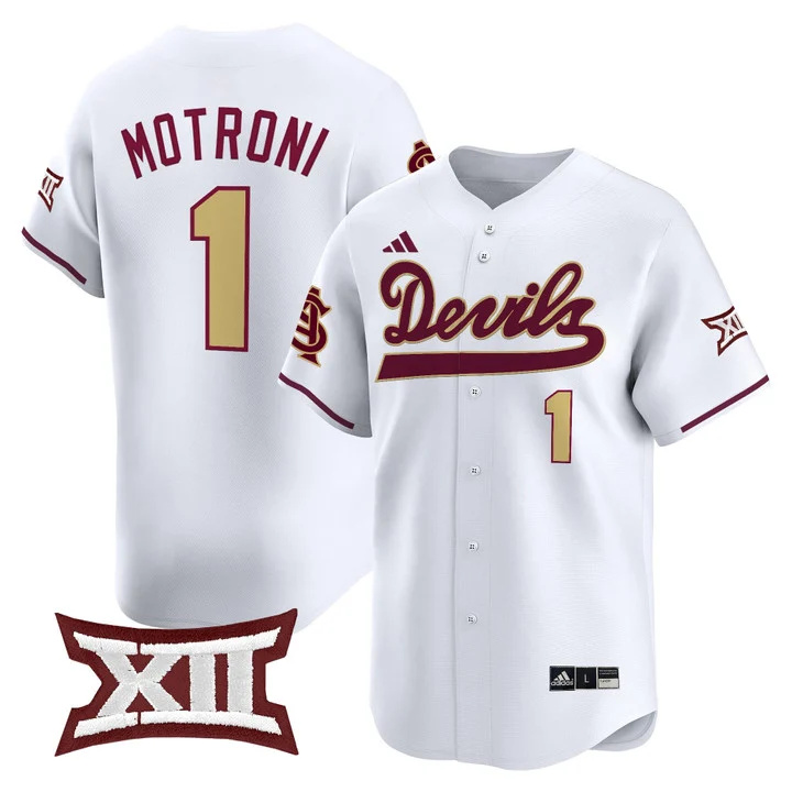 Men's size - Sun Devils Softball Vapor Premier Limited Jersey white 1 Avery Motroni
