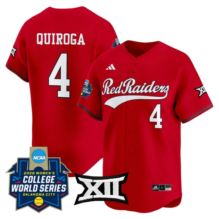 Men's size - Texas Tech Red Raiders Softball 2026 World Series (WCWS) Vapor Premier Limited Jersey #4 LAGI QUIROGA