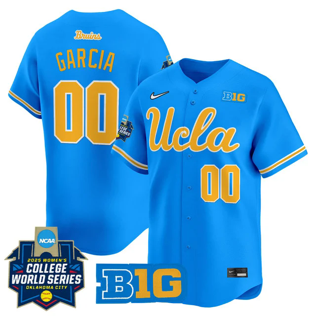 Men's size - UCLA Bruins Softball 2025 World Series (WCWS) Jersey #00 RACHEL GARCIA.webp