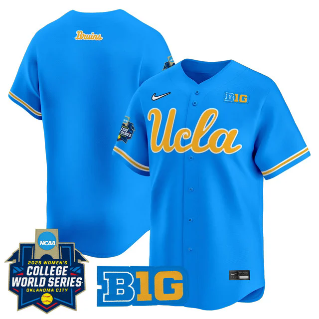 Men's size - UCLA Bruins Softball 2025 World Series (WCWS) Jersey BLANK.webp
