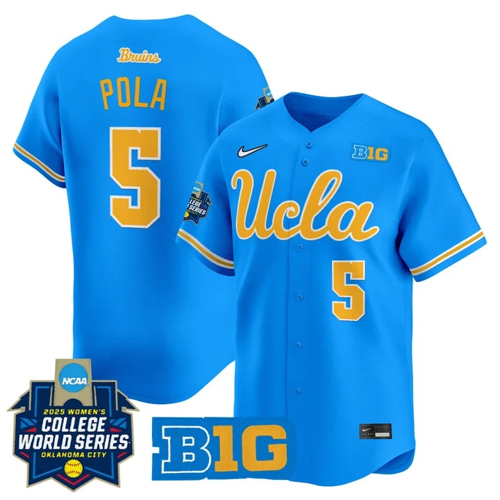 Men's size - UCLA Bruins Softball 2025 World Series (WCWS) Vapor Premier Limited Jersey BLUE#5 SAVANNAH POLA