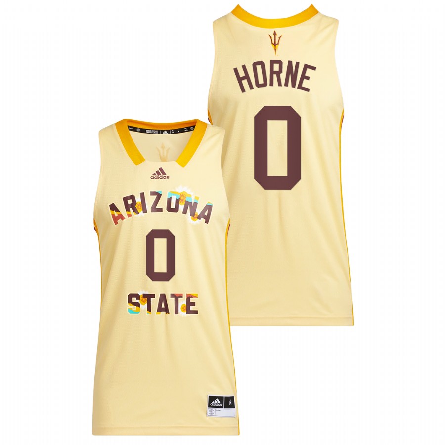 Men Arizona State Sun Devils DJ Horne 2022 Basketball Jersey Yellow