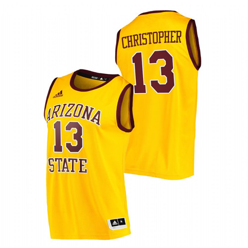Men Arizona State Sun Devils Josh Christopher College Basketball 2021 Player Jersey Gold