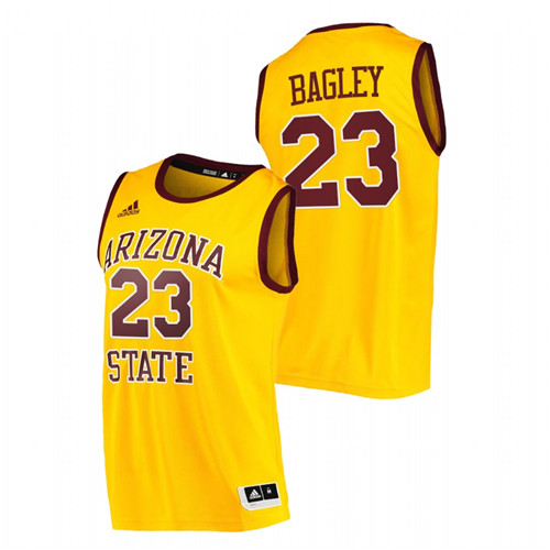 Men Arizona State Sun Devils Marcus Bagley College Basketball 2021 Player Jersey Gold