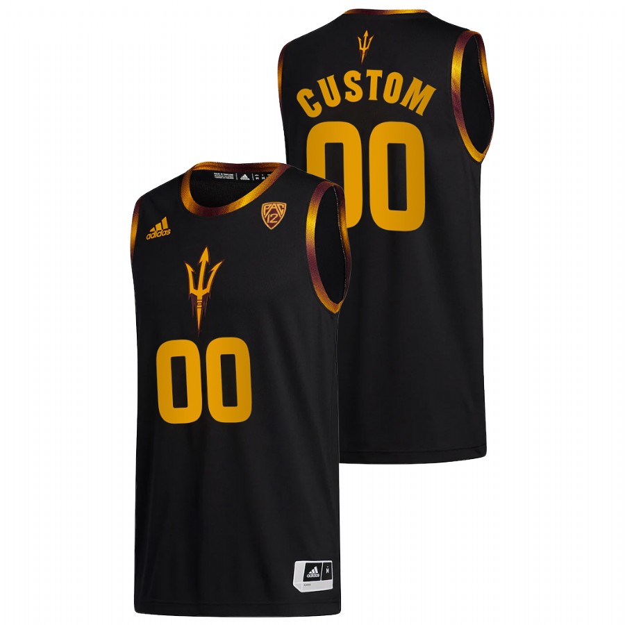 Men Arizona State Sun Devils custom 2022-23 Jersey Black