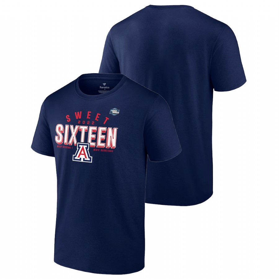 Men Arizona Wildcats 2022 NCAA March Madness Sweet Sixteen Men's Basketball Tournament T-Shirt Navy
