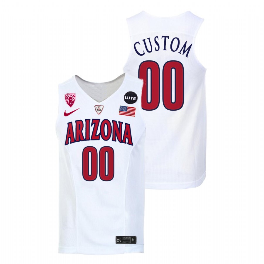 Men Arizona Wildcats Custom 2021-22 Replica Jersey White