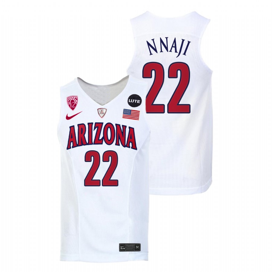Men Arizona Wildcats Zeke Nnaji NBA Alumni Jersey White