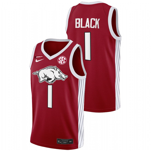 Men Arkansas Razorbacks Anthony Black College Basketball Jersey Cardinal