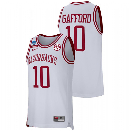 Men Arkansas Razorbacks Daniel Gafford Alumni Jersey White