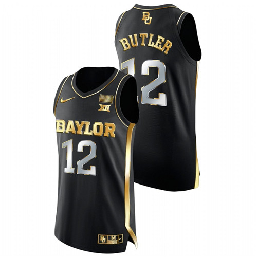 Men Baylor Bears Jared Butler Golden Edition College Basketball Jersey Black