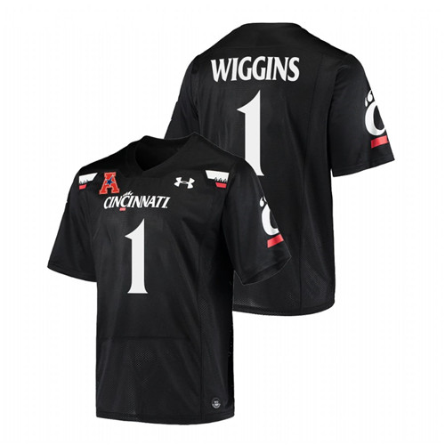 Men Black Cincinnati Bearcats James Wiggins Alumni College Football Jersey