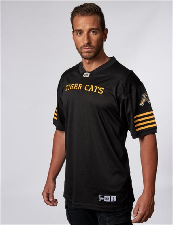Men CFL Hamilton Tiger-Cats Custom 2019 New Era Home Black Football Jersey
