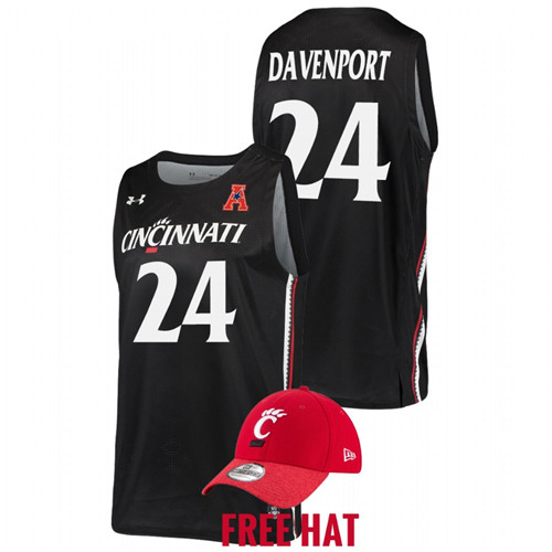 Men Cincinnati Bearcats Jeremiah Davenport 2022 Away Jersey Black