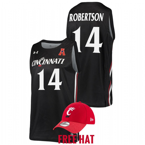 Men Cincinnati Bearcats Oscar Robertson Free Hat Jersey Black