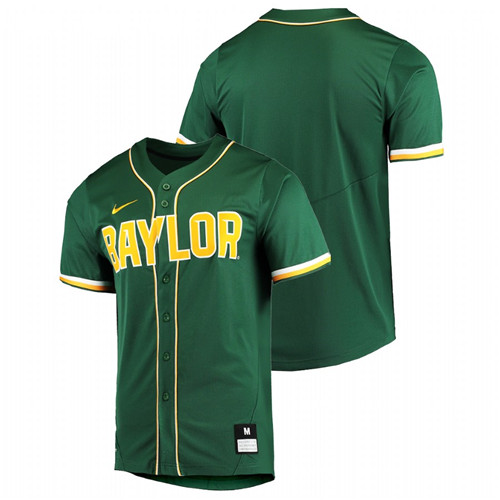 Men College Baseball Baylor Bears Custom Vapor Untouchable Elite Replica Jersey Green