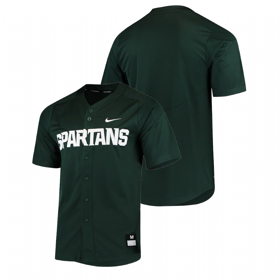Men College Baseball Michigan State Spartans Custom Vapor Untouchable Elite Jersey Green Men's Jersey 