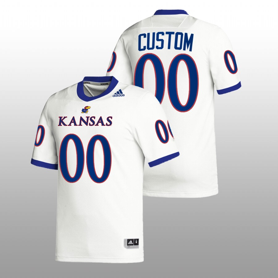 Men Custom Premier Football Kansas Jayhawks 2022 Jersey White