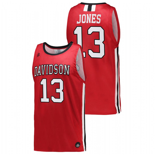 Men Davidson Wildcats Mike Jones 2022 Jersey Red