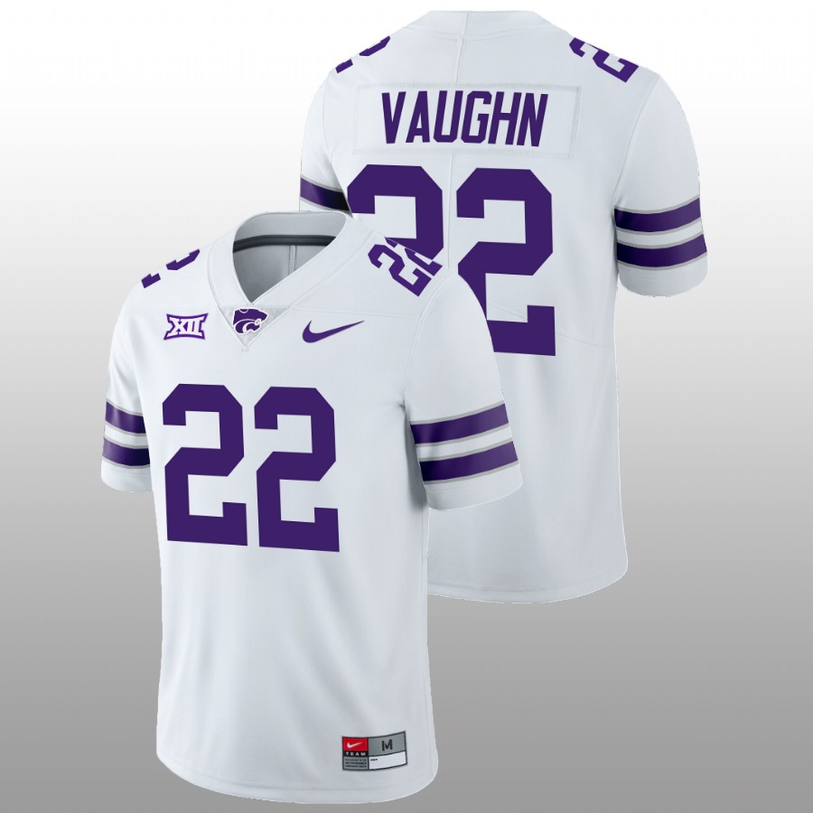 Men Deuce Vaughn College Football Kansas State Wildcats 2022-23 Jersey White