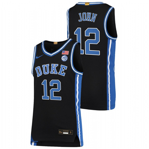 Men Duke Blue Devils Theo John 2021-22 Limited Jersey Black