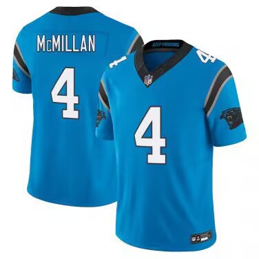 Mena??s Carolina Panthers #4 Tetairoa McMillan Blue Limited Stitched Jersey