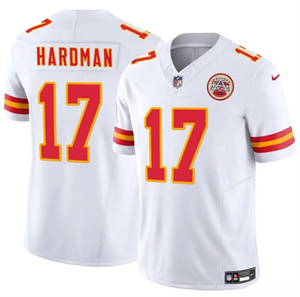 Mena??s Kansas City Chiefs #17 Mecole Hardman White 2024 F.U.S.E. Vapor Untouchable Limited Stitched Football Jersey