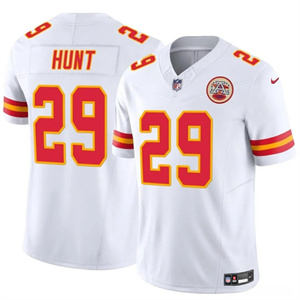Mena??s Kansas City Chiefs #29 Kareem Hunt White 2024 F.U.S.E Vapor Untouchable Limited Stitched Football Jersey