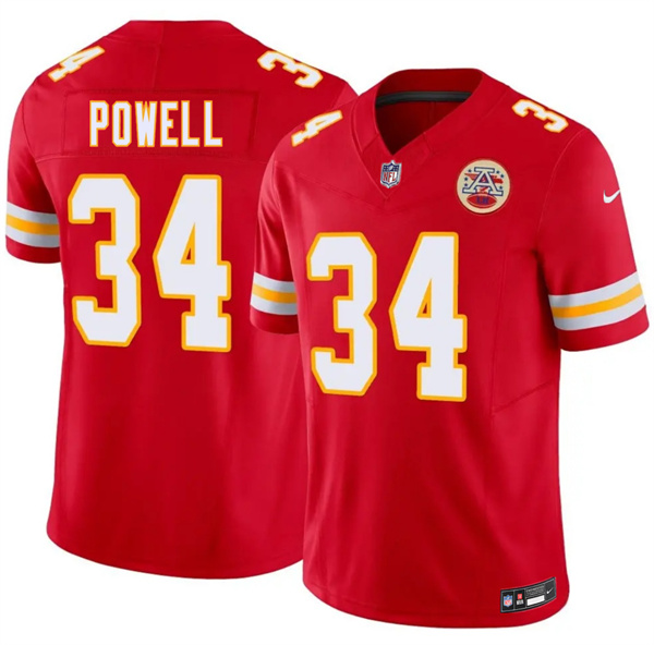 Mena??s Kansas City Chiefs #34 ShunDerrick Powell Red 2026 F.U.S.E. Vapor Untouchable Limited Football Stitched Jersey