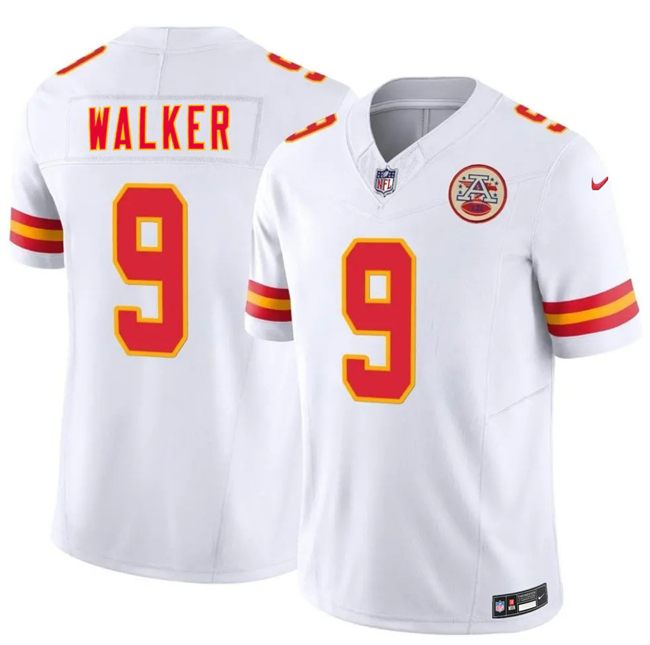 Mena??s Kansas City Chiefs #9 Kenneth Walker III White 2026 F.U.S.E. Vapor Untouchable Limited Stitched Football Jersey
