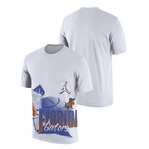 Men Florida Gators 90s-style College Basketball T-Shirt White