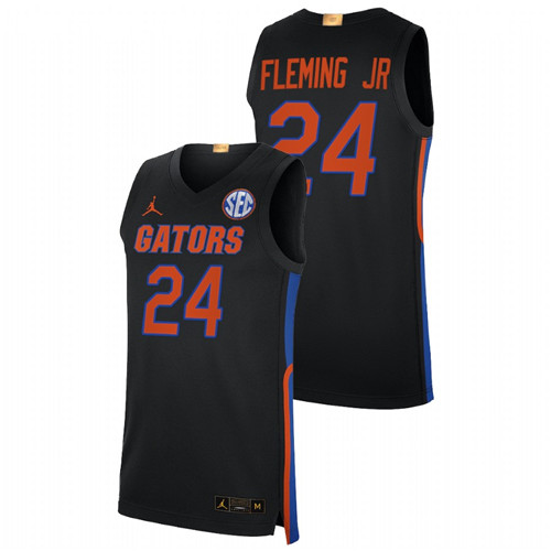 Men Florida Gators Phlandrous Fleming Jr. 2021-22 College Basketball Jersey Black