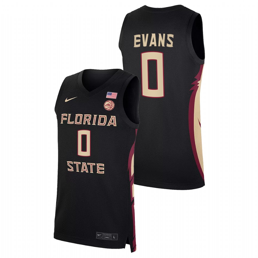 Men Florida State Seminoles RayQuan Evans 2022 Jersey Black